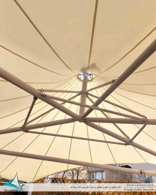 office-yard-gazebo-سایبان-پارچه-ای-حیاط-اداره