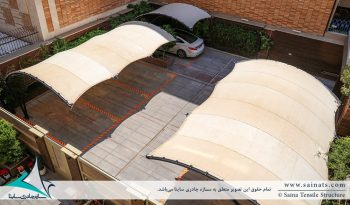 طراحی و اجرای سایبان پارکینگ مجتمع مسکونی در اصفهان