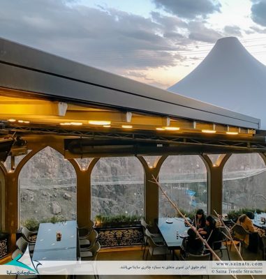 سقف خیمه ای رستوران رست در دربند