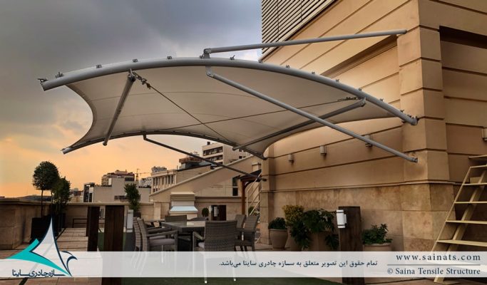 سایبان روفگاردن برج مسکونی ولنجک