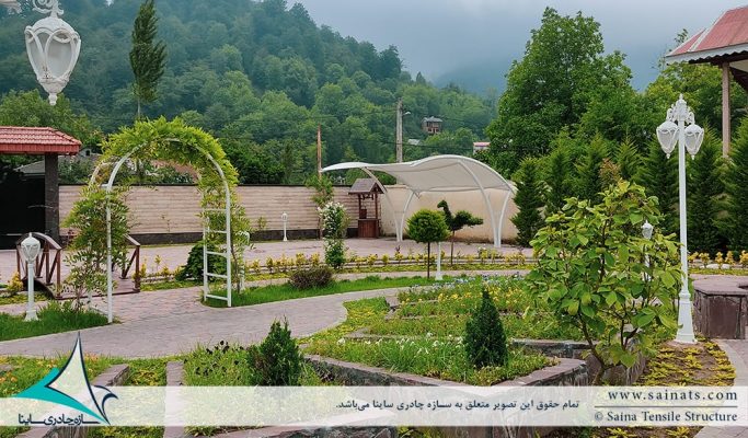 سایبان پارکینگ ویلا در ماسال