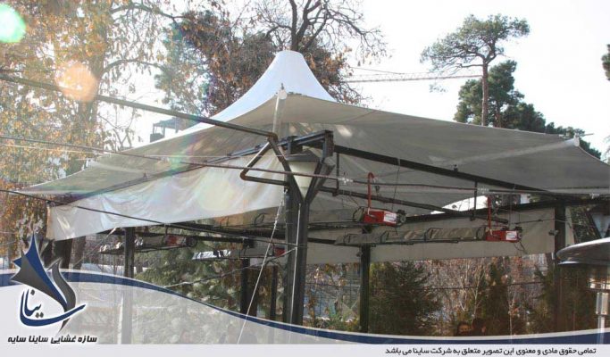 سایبان چادری کافه شمرون باغ موزه هنر ایرانی