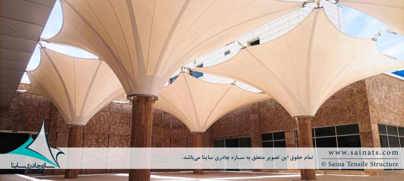 tensile-fabric-decorative-entrance-سایبان-ورودی-بانک-صادرات-اهواز