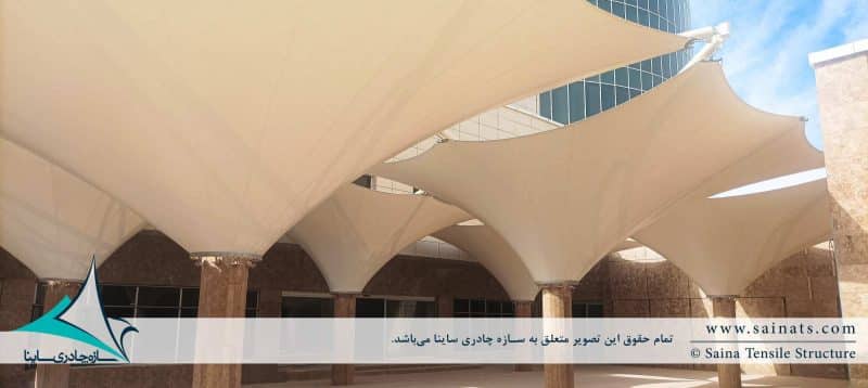tensile-fabric-decorative-entrance-سایبان-ورودی-بانک-صادرات-اهواز