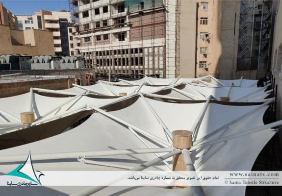 tensile-fabric-decorative-entrance-سایبان-ورودی-بانک-صادرات-اهواز