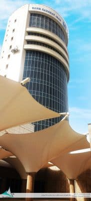 tensile-fabric-decorative-entrance-سایبان-ورودی-بانک-صادرات-اهواز