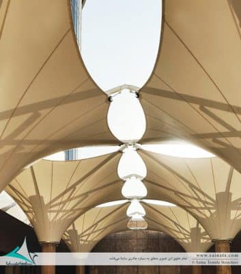 tensile-fabric-decorative-entrance-سایبان-ورودی-بانک-صادرات-اهواز