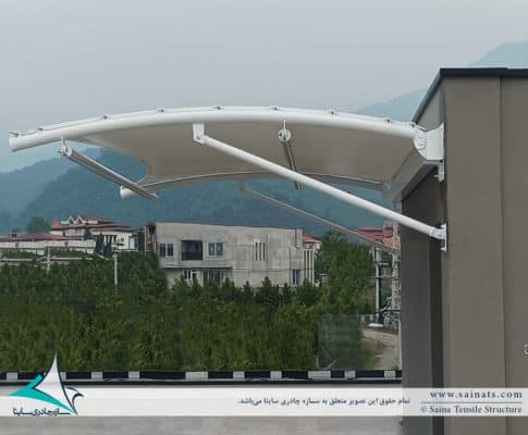 tensile-fabric-roof-garden-سایبان-ورودی-روف-گاردن-متل-قو