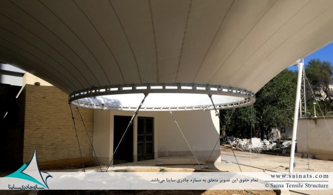 طراحی و اجرای سازه پارچه ای ورودی دانشکده دانشگاه بوشهر