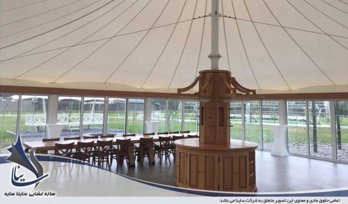 طراحی و اجرای سقف چادری ویلا در رشت