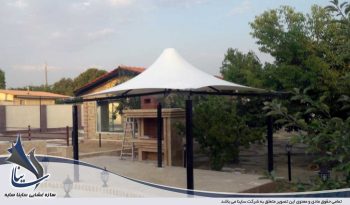 پروژه اجرای آلاچیق چادری فضای سبز در باغ ویلا تهران دشت