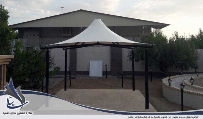 پروژه اجرای آلاچیق چادری فضای سبز در باغ ویلا تهران دشت