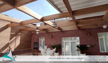 پروژه سقف متحرک پارچه ای تراس در چهاردانگه