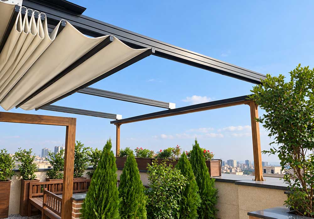 سقف-متحرک-پارچه-ای-ساینا-types-of-terrace-balcony-roof