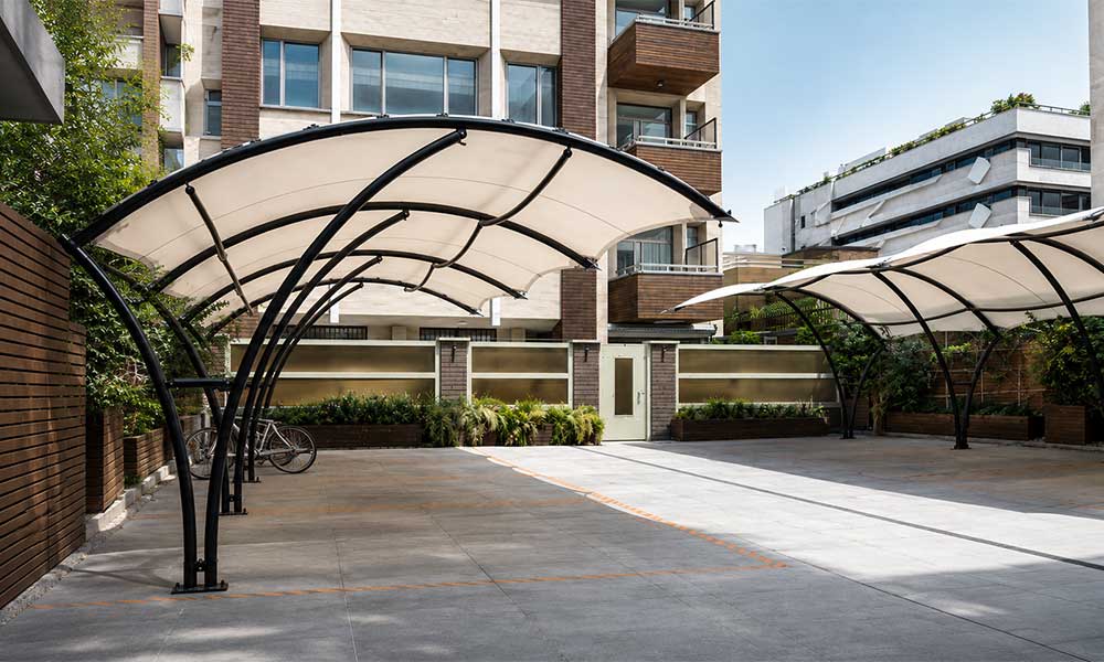 سازه-چادری-آرک-رویال-سایبان-ماشین-royal-arc-fabric-canopy